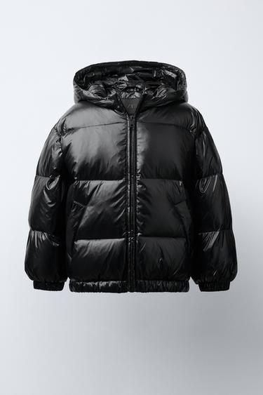 Zara Пуховик с капюшоном WATER REPELLENT