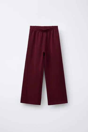 PLAIN WIDE-LEG TROUSERS