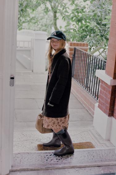 Zara Пальто из шерстяной ткани в клетку