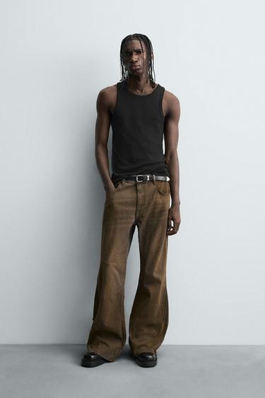 Zara Джинсы FLARE FIT с молниями