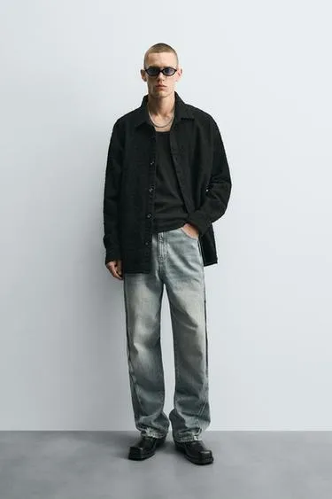 Джинсы BAGGY FIT с декоративной строчкой
