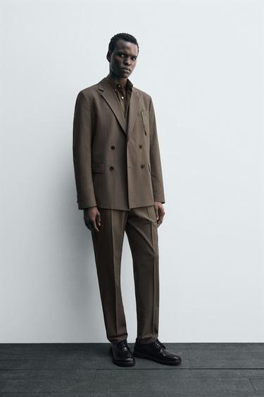 Zara Двубортный костюмный блейзер