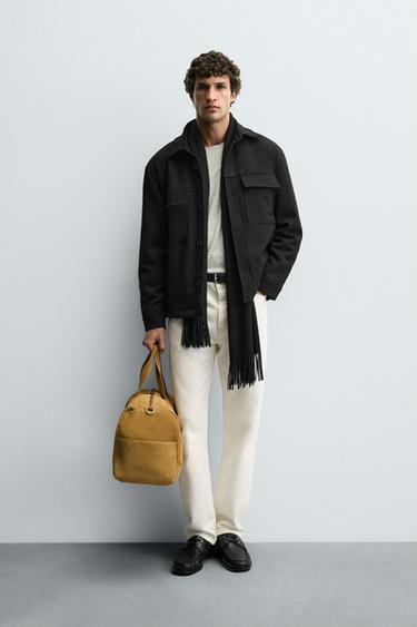 Zara Стеганая куртка-рубашка из рельефной ткани