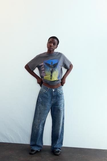 Zara Футболка с эффектом потертости NIRVANA©