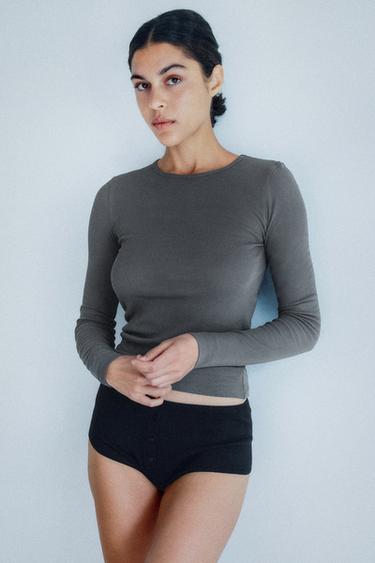 Zara Футболка из хлопка