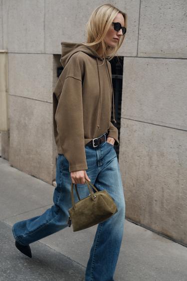 Zara Мягкое худи с капюшоном