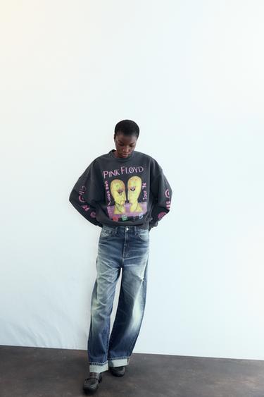 Zara Толстовка с эффектом потертости PINK FLOYD©