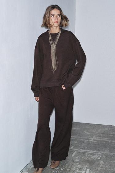 Zara Мягкая толстовка с длинными рукавами