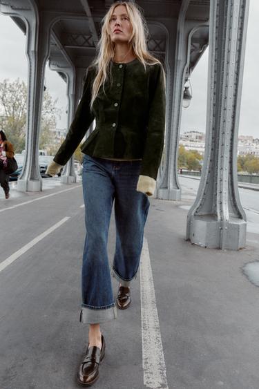 Zara Джинсы Z1975 WIDE LEG укороченные с высокой посадкой купить с доставкой.