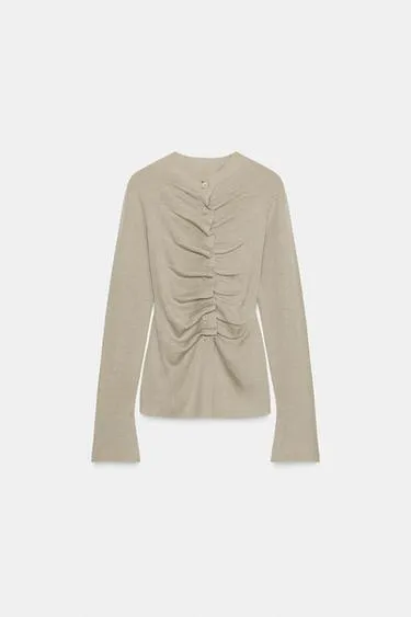 DRAPED KNIT CARDIGAN