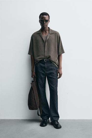 Zara Рубашка свободного кроя с текстурой