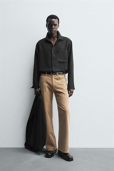 Zara Рубашка свободного кроя в полоску