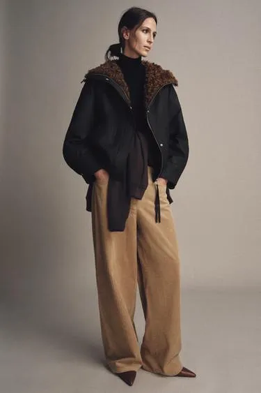 ZW COLLECTION WIDE-LEG CORDUROY TROUSERS