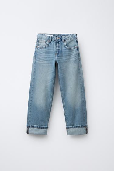 Zara Джинсы STRAIGHT с заплатками-сердечками