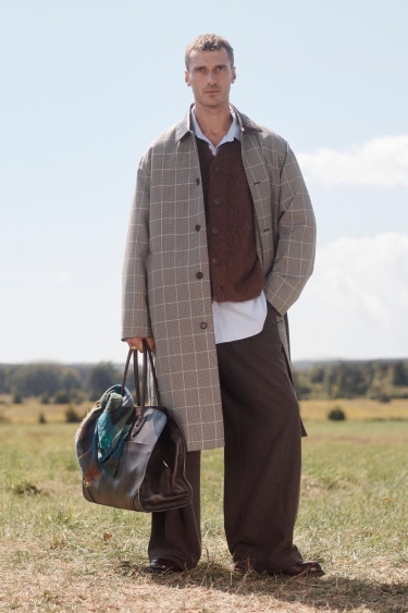 Zara Пальто LIMITED EDITION в клетку с деталями из кожи