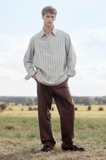 Zara Рубашка-поло в клетку из ограниченной коллекции