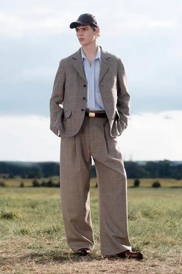 LIMITED EDITION CHECK WOOL SUIT TROUSERS