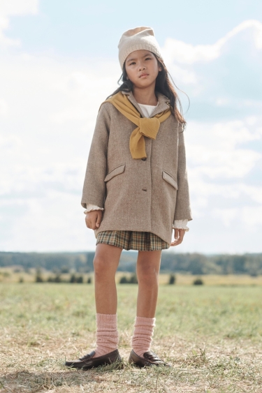 Zara Пальто из шерстяного смесового материала в мелкую клетку, LIMITED EDITION