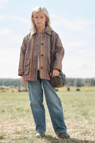 Zara Плащ с восковым покрытием в клетку LIMITED EDITION