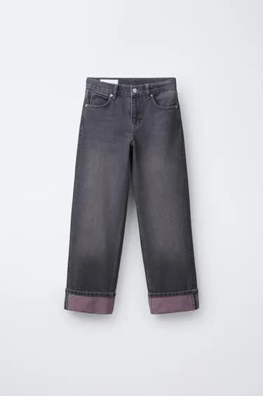 FADED STRAIGHT-LEG JEANS