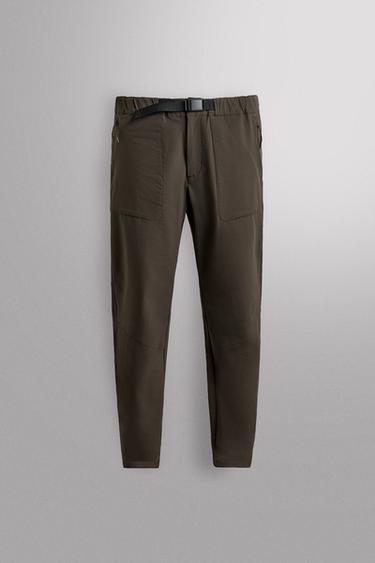 Zara Брюки из высокотехнологичной ткани с ремнем