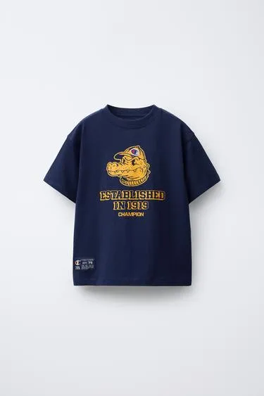 Футболка с принтом «крокодил» CHAMPION ® X ZARA