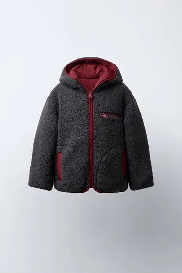 Двусторонняя куртка из искусственной овчины WATER REPELLENT