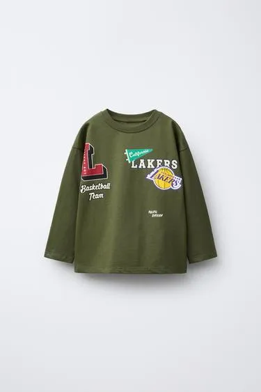 Лонгслив с принтом LOS ANGELES LAKERS NBA