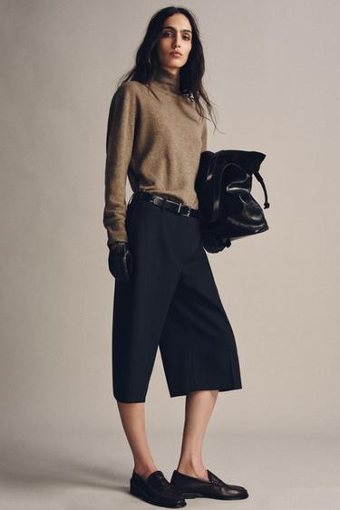 Zara Длинные шорты в полоску — ZW COLLECTION