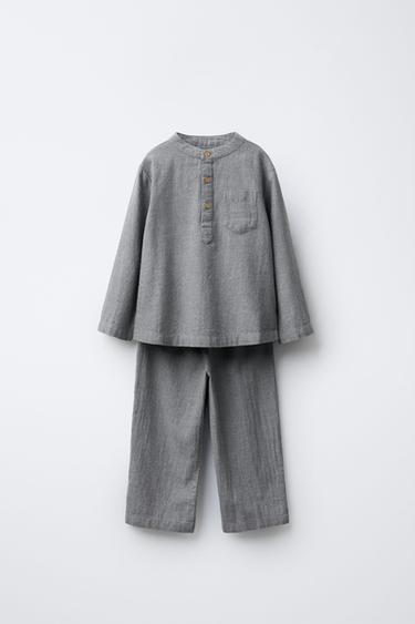 Zara 2-6 лет/пижама с воротником-стойкой