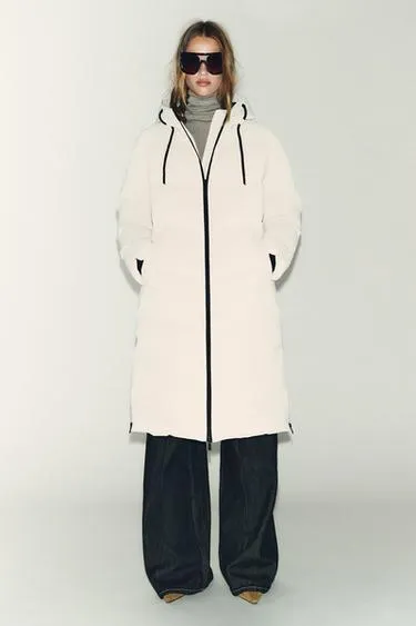 Длинный прорезиненный анорак WINDPROOF с капюшоном