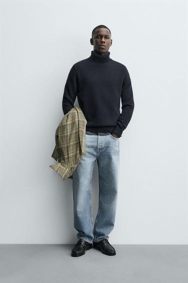 Zara Свитер с высоким воротником из смесовой шерсти