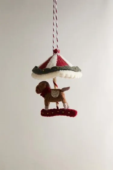 FELT HORSE CHRISTMAS TREE DECORATION
