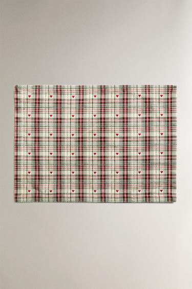 Zara Плетеная салфетка в форме сердца на рождество (набор из 2 штук)