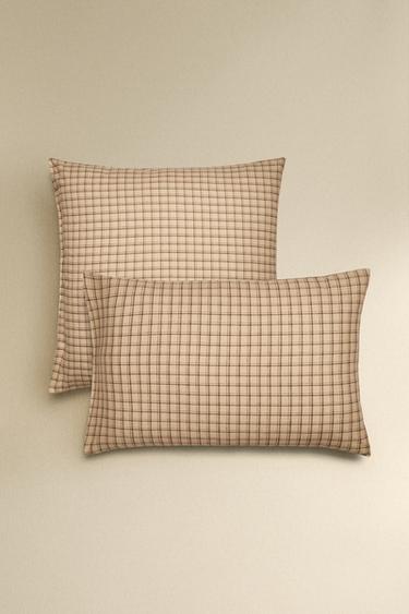 Zara Наволочка из фланели в клетку