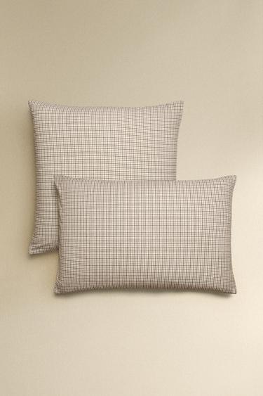 Zara Фланелевая наволочка в клетку