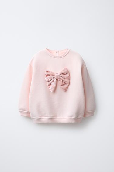 Zara Толстовка с бантом из вельвета