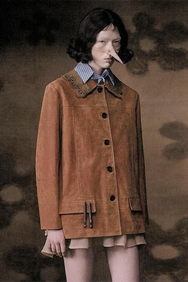 Zara Куртка из 100% замши