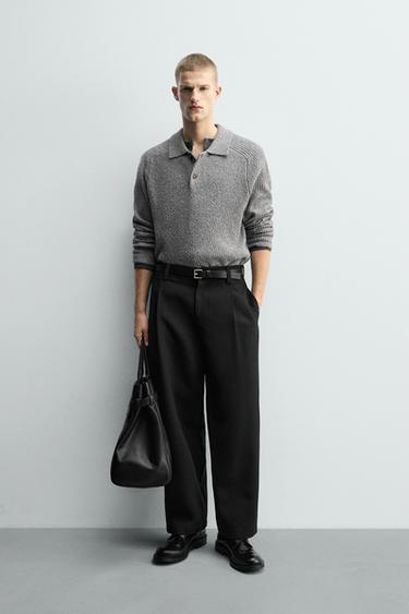 Zara Поло из трикотажа букле