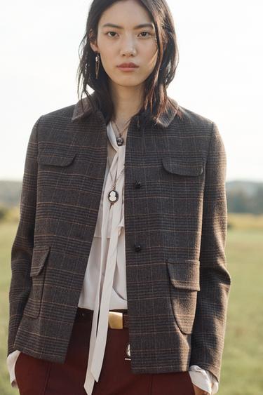 Zara Блейзер в клетку LIMITED EDITION