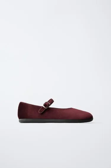 VELVET BALLET FLATS