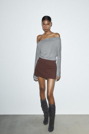 Zara Юбка-шорты с ремнем