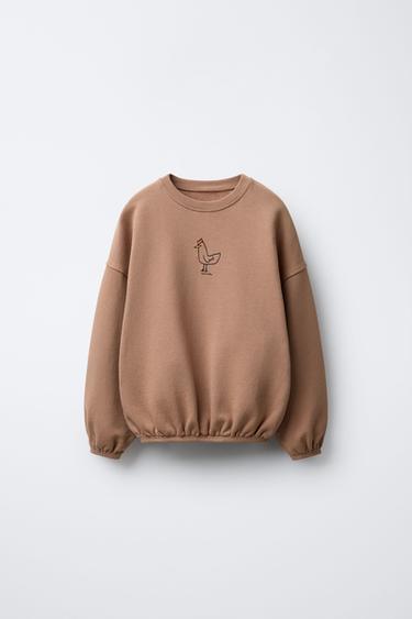 Zara Толстовка с вышивкой петуха купить с доставкой.