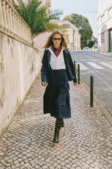 INTERLOCK HIGH-NECK BOMBER JACKET