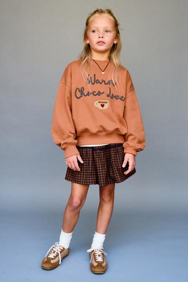 Zara Толстовка с вышитым текстом купить с доставкой.
