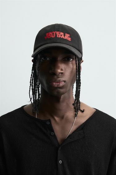 Zara Кепка из стираного хлопка с принтом купить с доставкой.