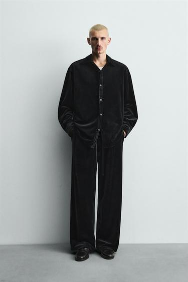 Zara Брюки RELAXED FIT из бархата