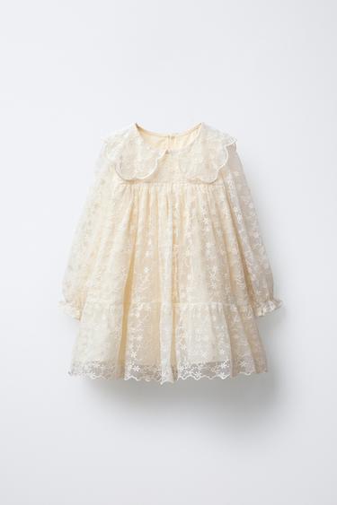 Zara Платье из полупрозрачной ткани с вышивкой