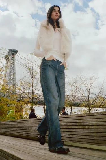 Джинсы TRF WIDE-LEG с высокой посадкой FULL LENGTH