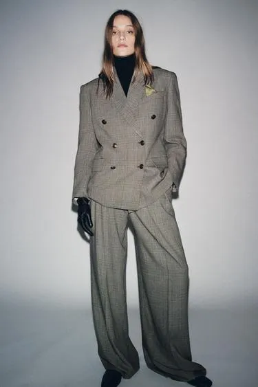 Брюки в клетку с защипами — ZW COLLECTION- Заказать в России